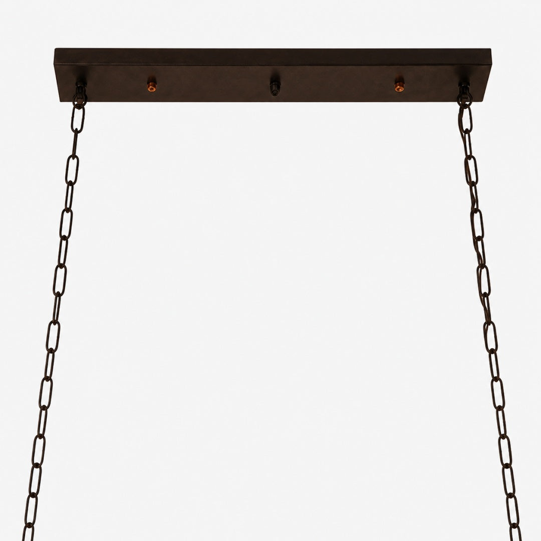 Rustic Wood Bar Pendant Light with Spotlights