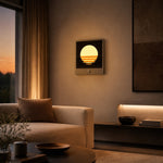 Cargar imagen en el visor de la Galería, Sunset Ripple Integrated LED Wall Light with Brushed Silver Frame