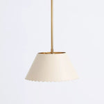 Load image into Gallery viewer, Foldray Leather Drum Pendant Light - Nordic Brass Fixture for Dining
