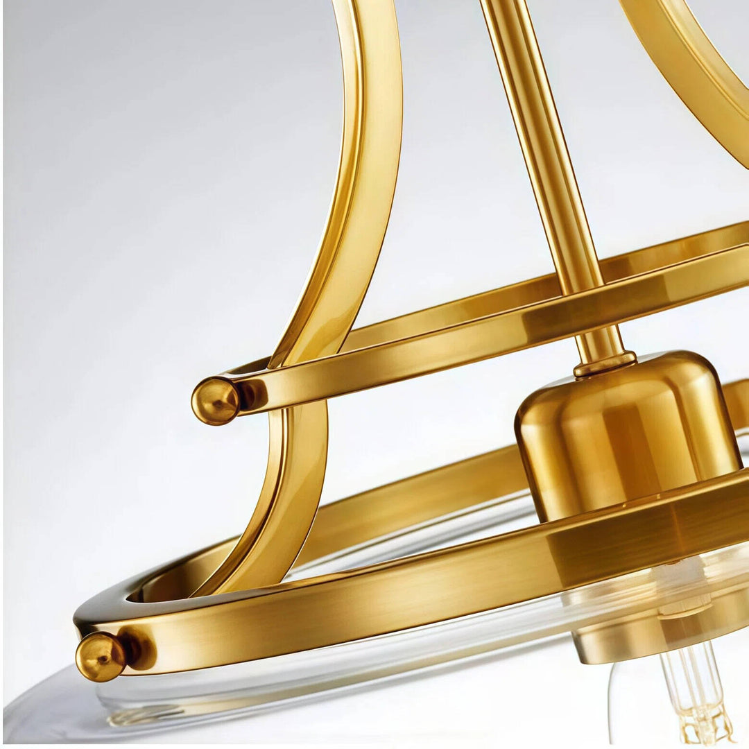 Lirra Vintage Transparente Glaskuppel Hängelampe – Klassischer Industrie-Stil für den Eingangsbereich U10