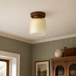 Bild in Gallery-Viewer laden, Gradient Yellow Glass Metal Flush Mount Ceiling Light
