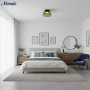 Verdoma Macaron Layered Bowl Shape Minimalist Glass Ceiling Lamp for Living Rooms and Dining Areas