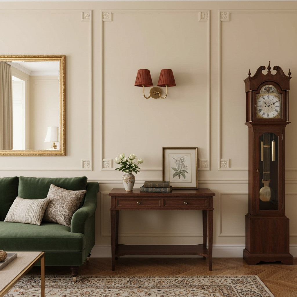 Aplique de pared Luvora con pantalla de tela y pantalla de tambor - Aplique plisado clásico