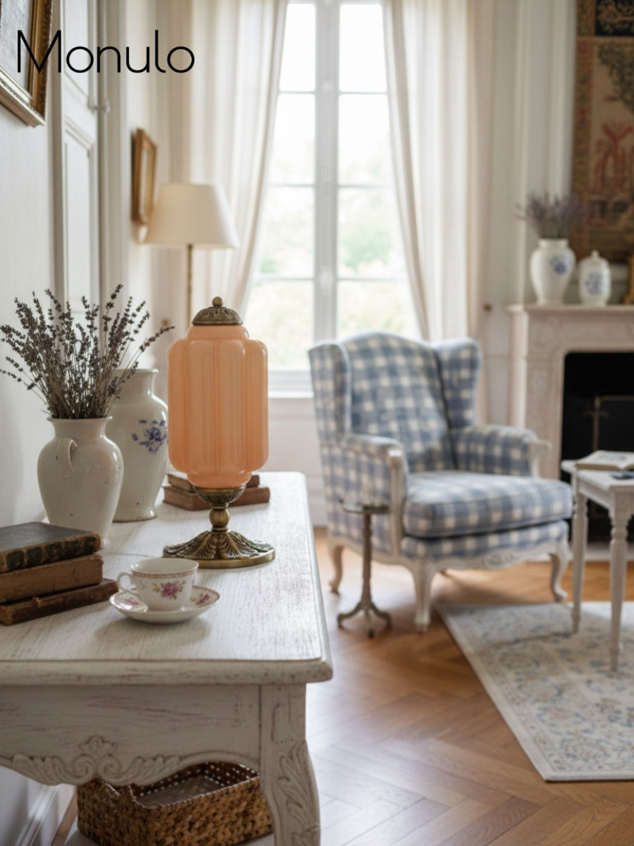 Vintage Glas Eloise Tischlampe