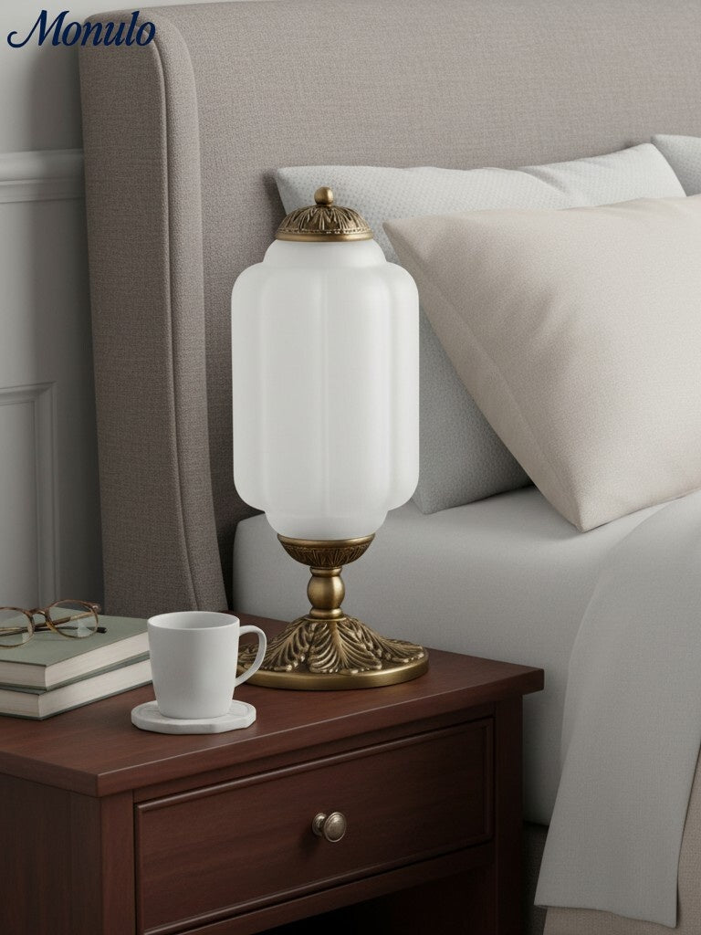 Vintage Glas Eloise Tischlampe
