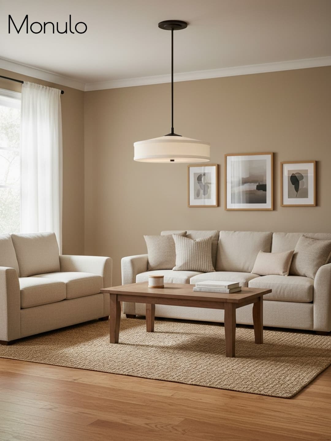 Fabric Shade Pendant Light – Textile Drum Pendant with Modern Design