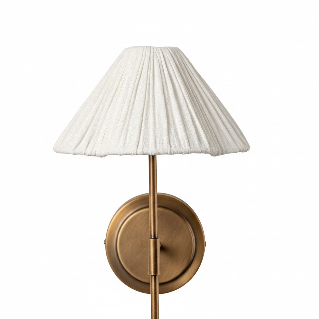 Applique murale Luminella Elegant Bronze et Lin – Design classique pour chambre et couloir