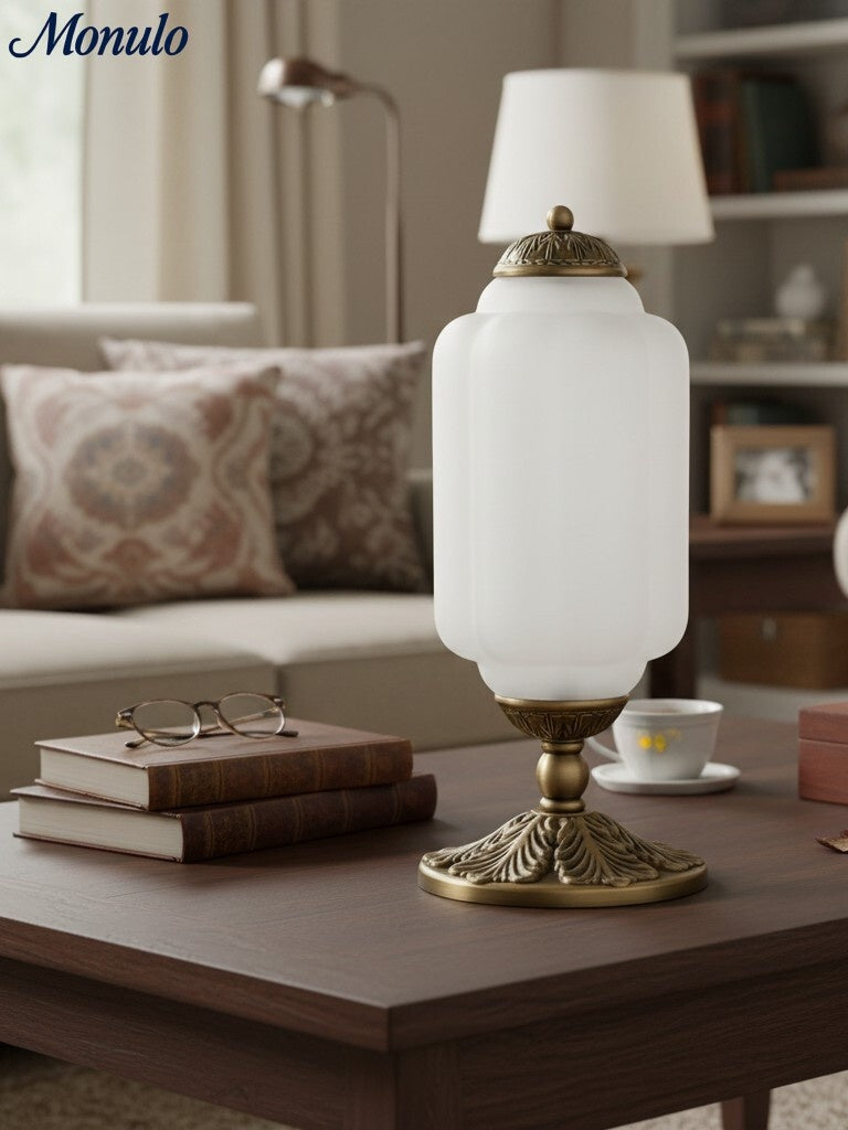 Lampe de table Eloise en verre vintage