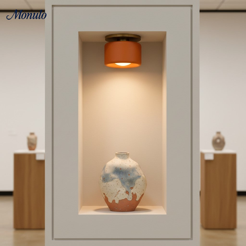 Plafonnier encastré en porcelaine Cerova – Luminaire discret