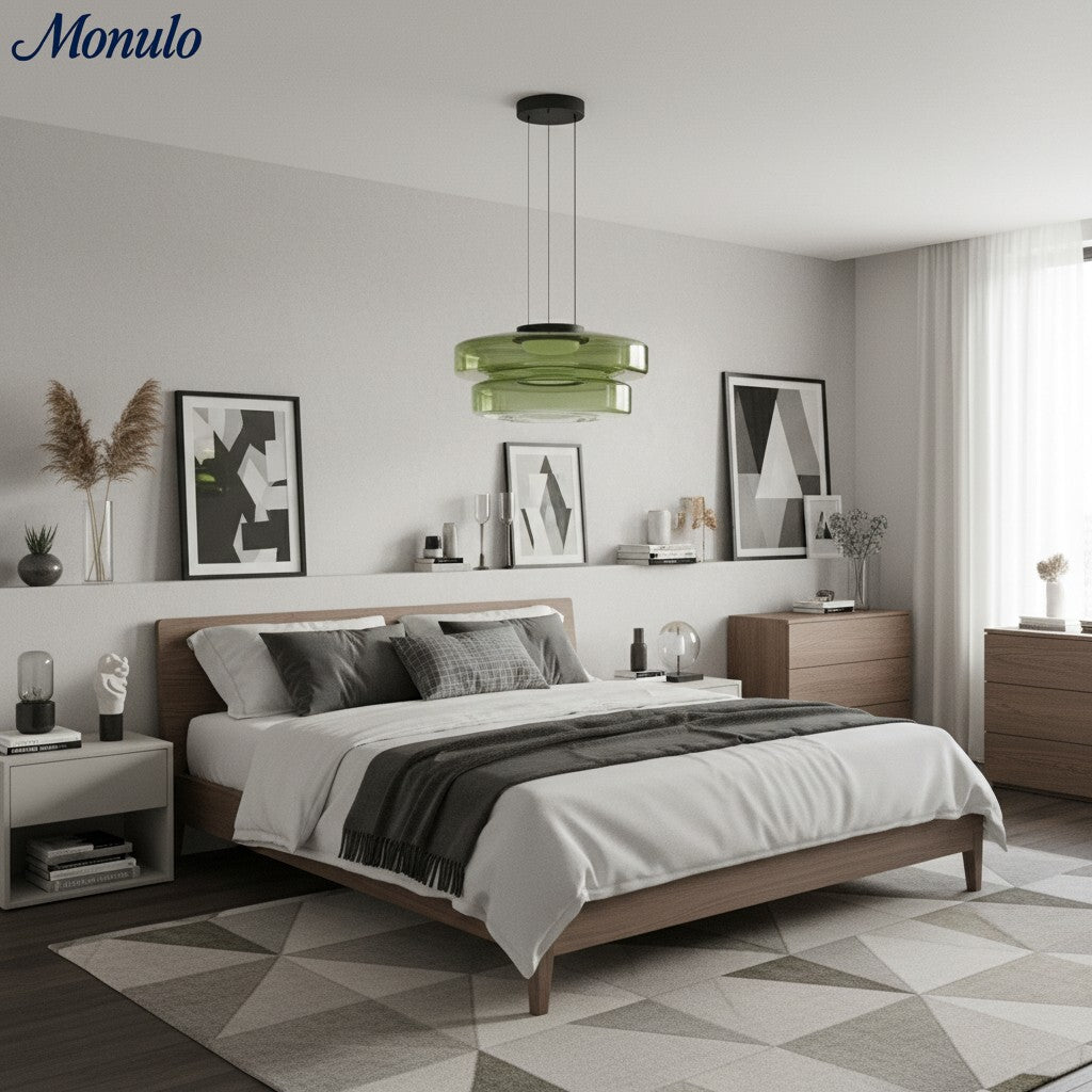 Verdoma Stacked Disc Form Glass Pendant Light Contemporary Nordic Lighting for Kitchens