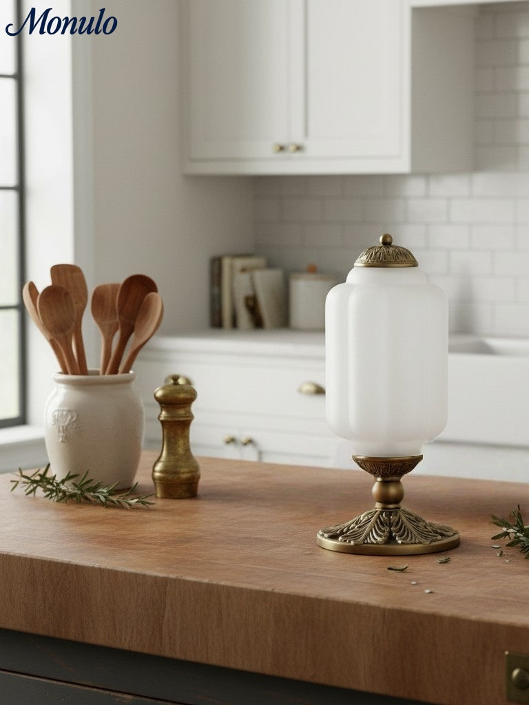 Lampe de table Eloise en verre vintage