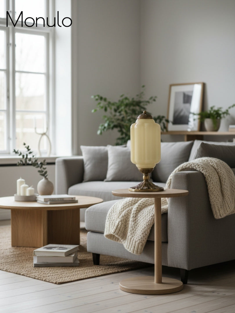 Lámpara de mesa Eloise de cristal vintage