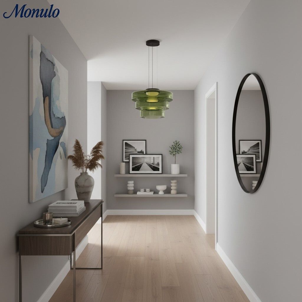 Verdoma Stacked Disc Form Glass Pendant Light Contemporary Nordic Lighting for Kitchens