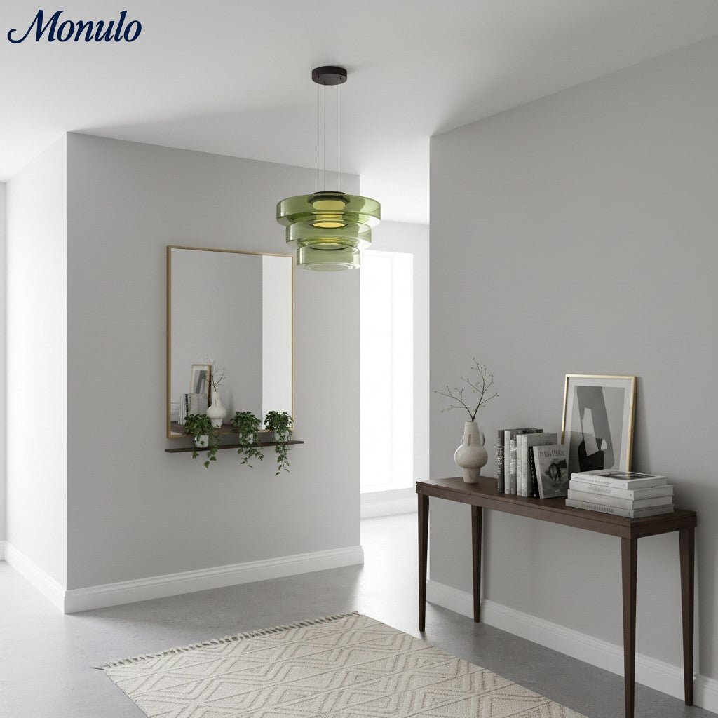 Verdoma Stacked Disc Form Glass Pendant Light Contemporary Nordic Lighting for Kitchens