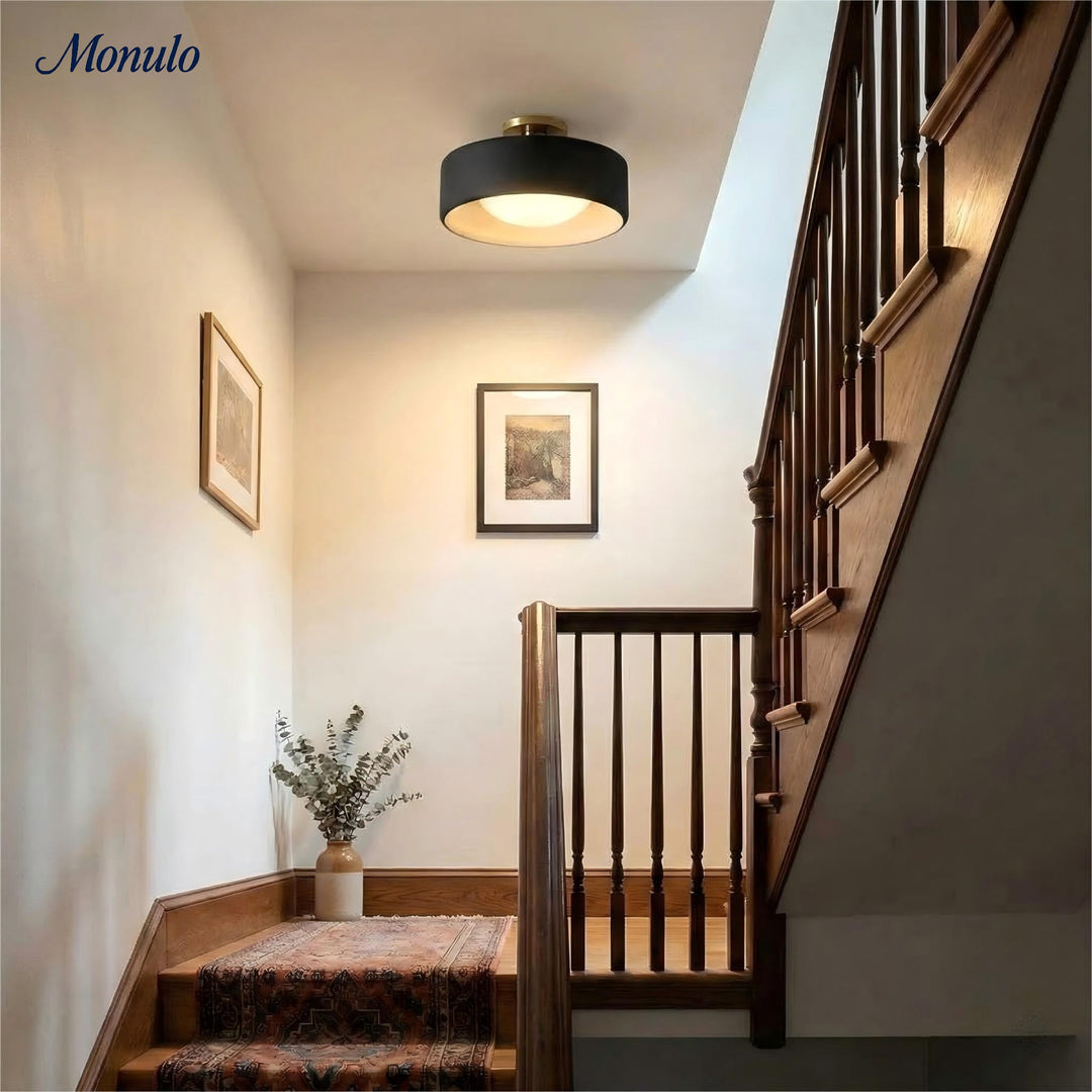 Cerova Porcelain Flush Mount Ceiling Light – Modern Low-Profile Fixture