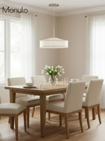 Load image into Gallery viewer, Fabric Shade Pendant Light – Textile Drum Pendant with Modern Design
