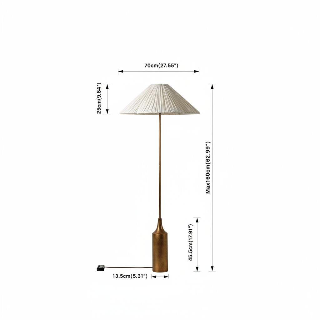 Luminella Contemporary Linen Shade Bronze Floor Lamp – Bedroom & Living Area Lighting