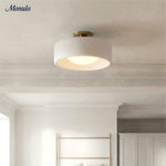 Load image into Gallery viewer, Cerova Porcelain Flush Mount Ceiling Light – Modern Low-Profile Fixture
