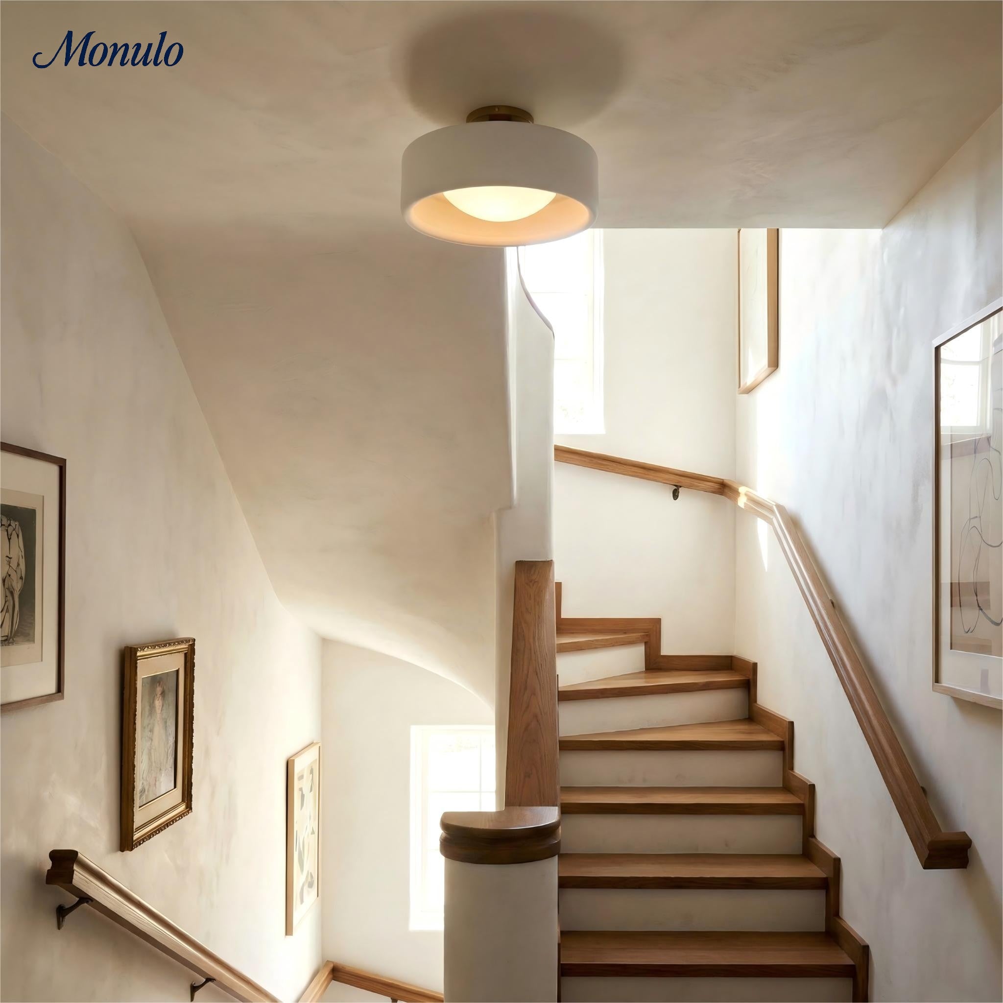 Cerova Porzellan Deckenleuchte zum Einbau – Moderne flache Leuchte