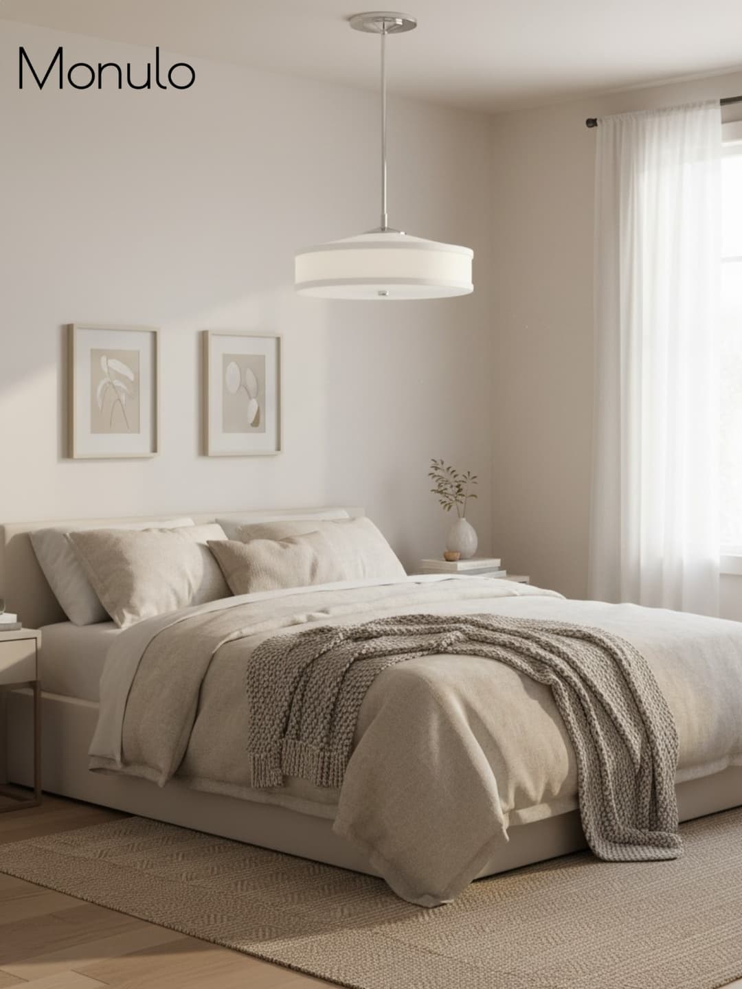 Fabric Shade Pendant Light – Textile Drum Pendant with Modern Design