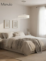 Load image into Gallery viewer, Fabric Shade Pendant Light – Textile Drum Pendant with Modern Design
