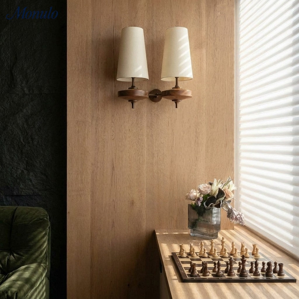 Rowan Retro Fabric Shade Wall Sconce – Classic Fabric Lighting For Bedroom