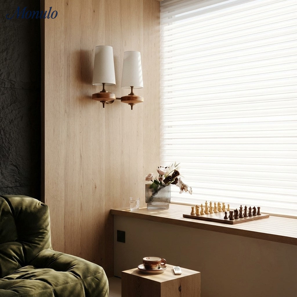 Rowan Retro Fabric Shade Wall Sconce – Classic Fabric Lighting For Bedroom