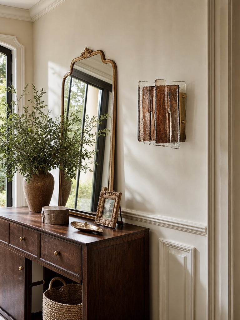 Lámpara de pared arquitectónica Verdura con diseño de panel de vidrio