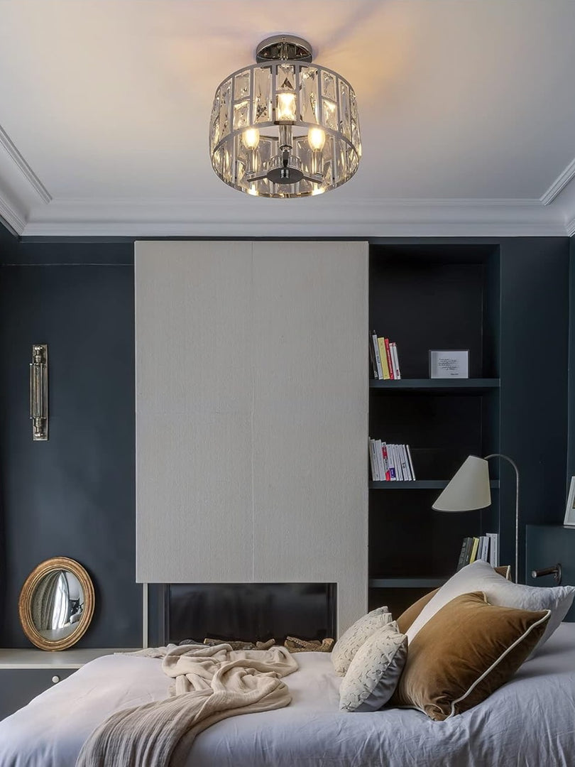 Modern Crystal Drum Ceiling Lamp