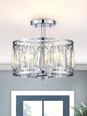 Modern Crystal Drum Ceiling Lamp