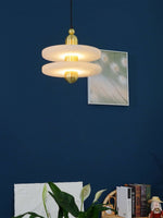 Load image into Gallery viewer, Disc Flying Saucer Marble Pendant Light
