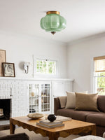 Load image into Gallery viewer, Retro Milk Semi Flush Mount Eloise Ceiling Light

