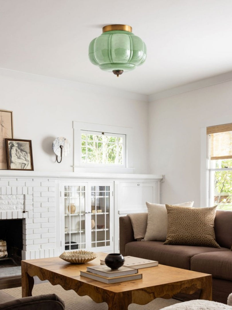 Retro Milk Semi Flush Mount Eloise Ceiling Light