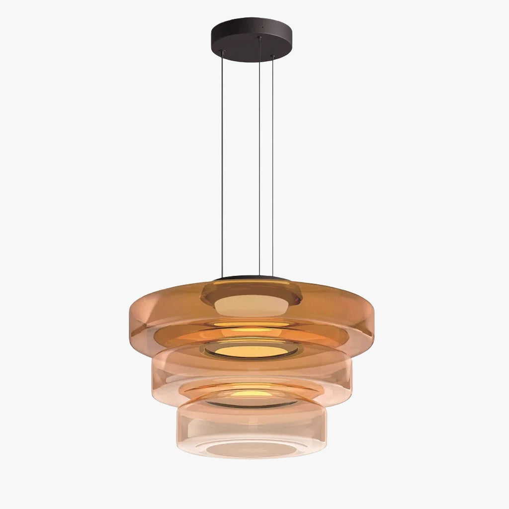 Verdoma Stacked Disc Form Glass Pendant Light Contemporary Nordic Lighting for Kitchens