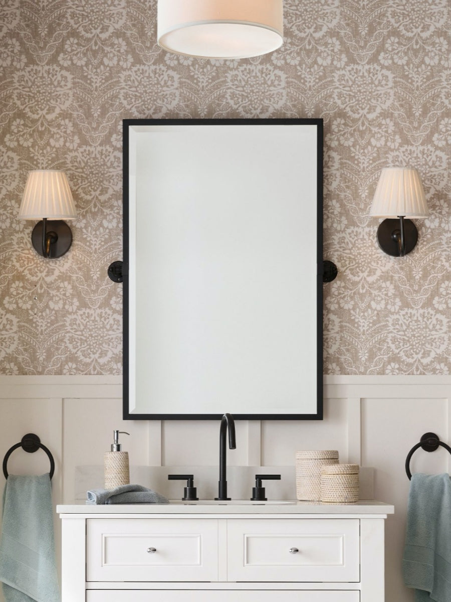 Aplique de pared con pantalla de tela y pantalla de tambor - Aplique plisado clásico 
