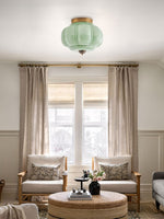 Load image into Gallery viewer, Retro Milk Semi Flush Mount Eloise Ceiling Light

