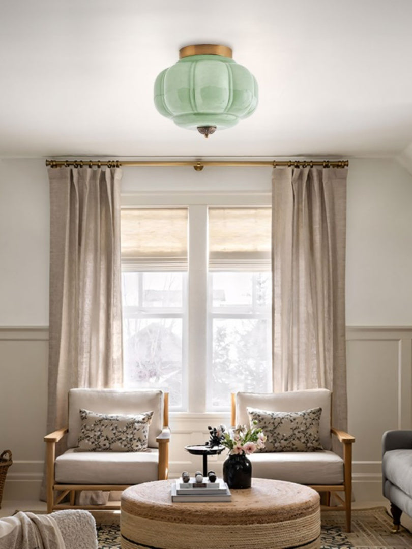 Retro Milk Semi Flush Mount Eloise Ceiling Light