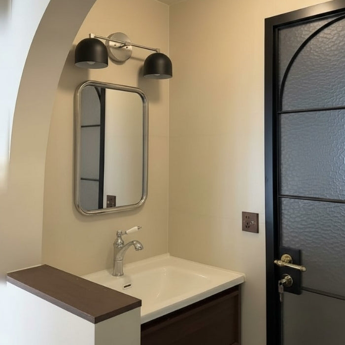 Metio Dome Vanity Wall Light – Mid-Century Fixture for Bathroom