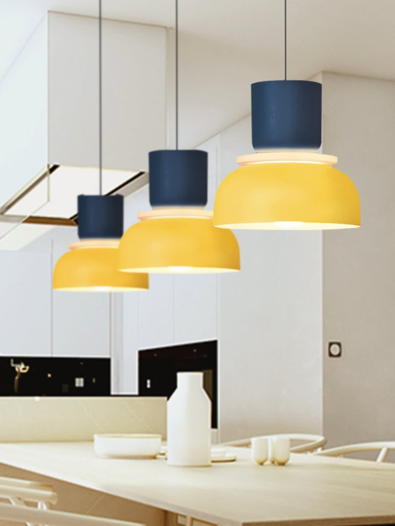 Macaron Acrylic Colorful Bowl Shade Pendant Light