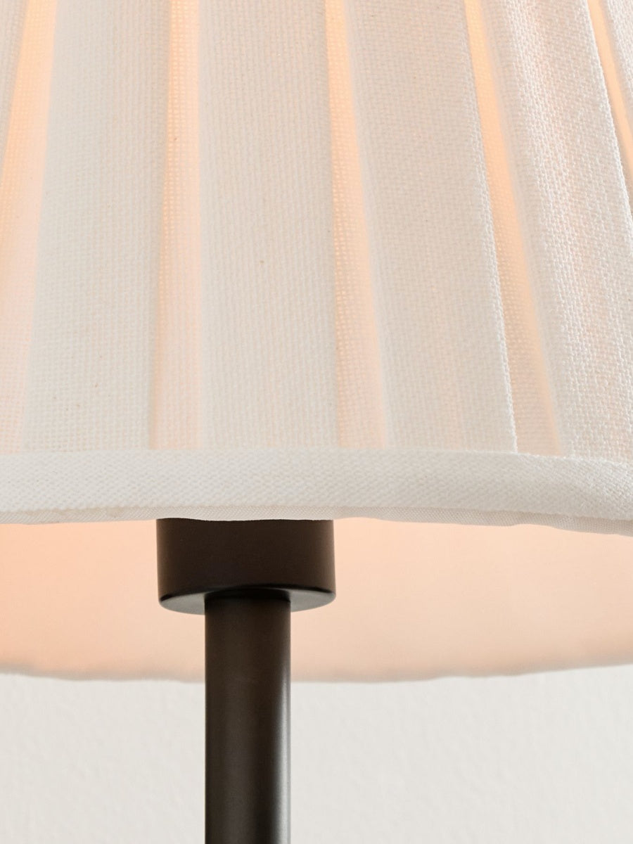 Aplique de pared con pantalla de tela y pantalla de tambor - Aplique plisado clásico 
