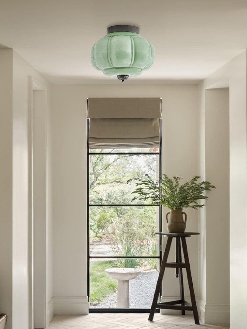 Retro Milk Semi Flush Mount Eloise Ceiling Light