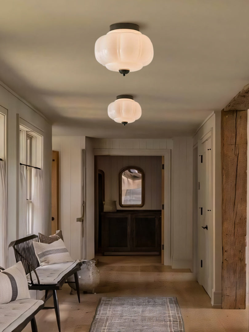 Retro Milk Semi Flush Mount Eloise Ceiling Light