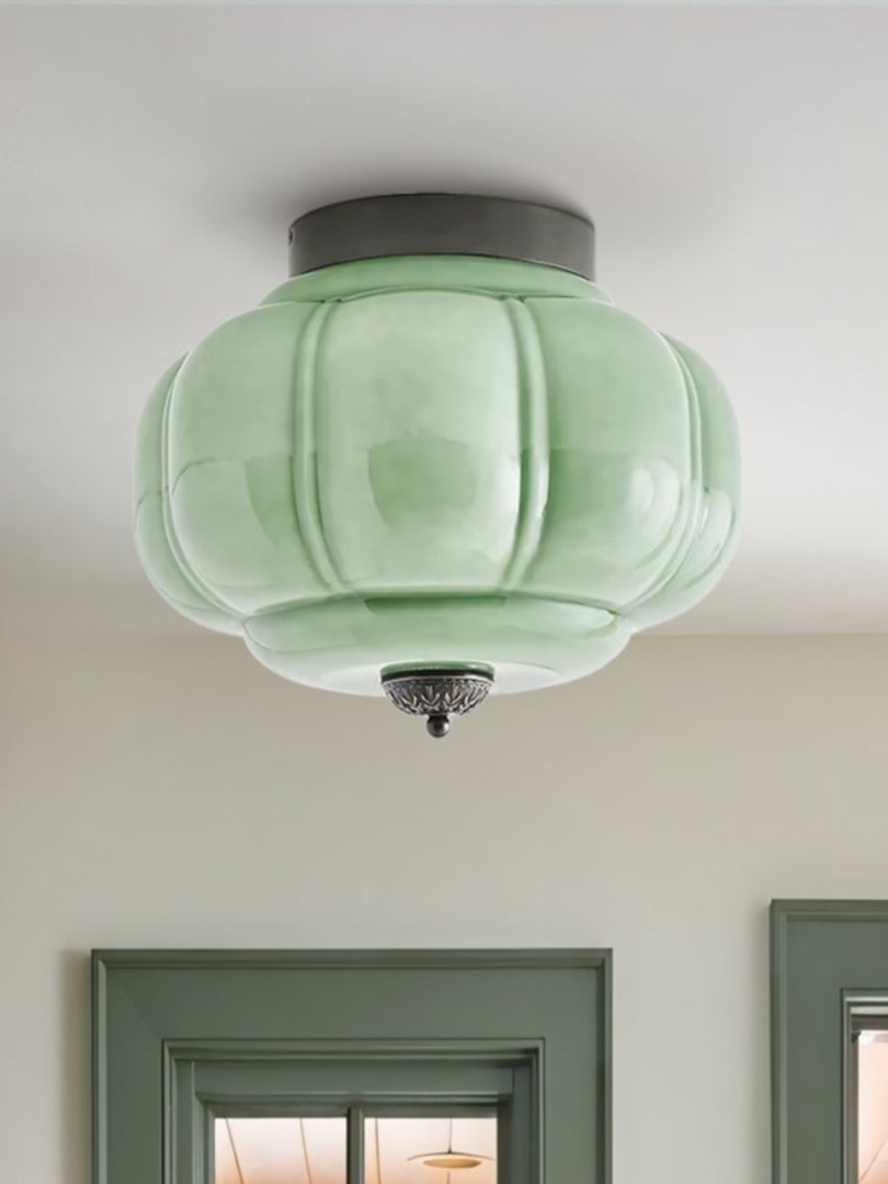 Retro Milk Semi Flush Mount Eloise Ceiling Light