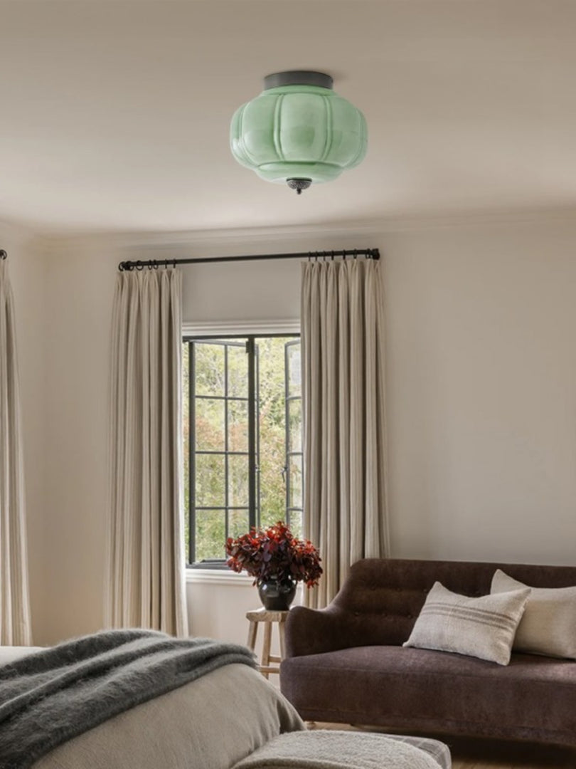 Retro Milk Semi Flush Mount Eloise Ceiling Light