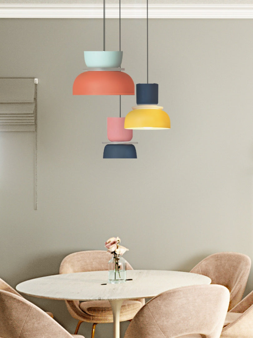 Macaron Acrylic Colorful Bowl Shade Pendant Light