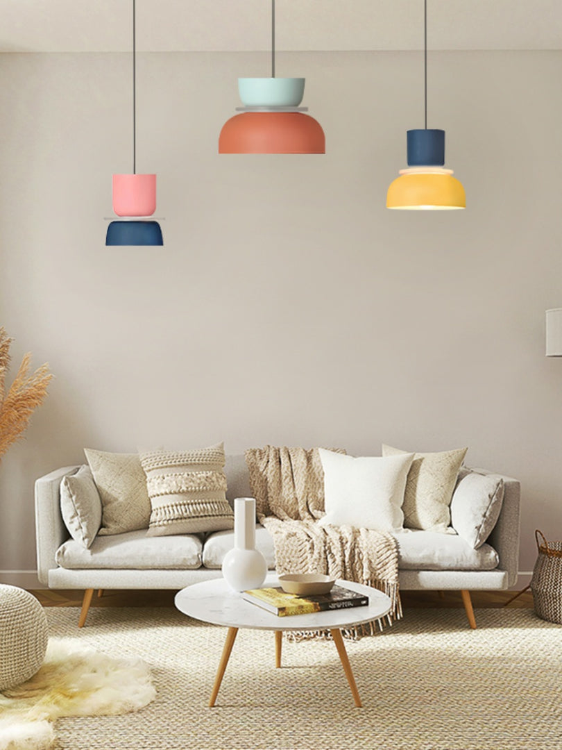 Macaron Acrylic Colorful Bowl Shade Pendant Light
