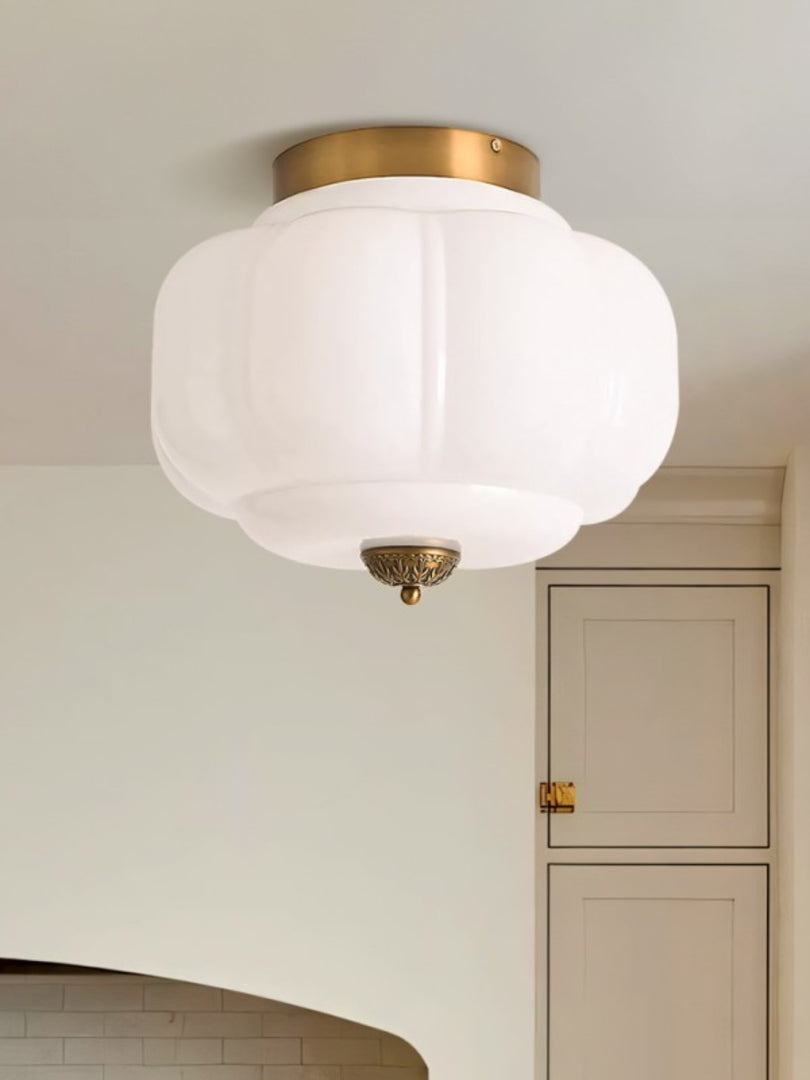 Retro Milk Semi Flush Mount Eloise Ceiling Light