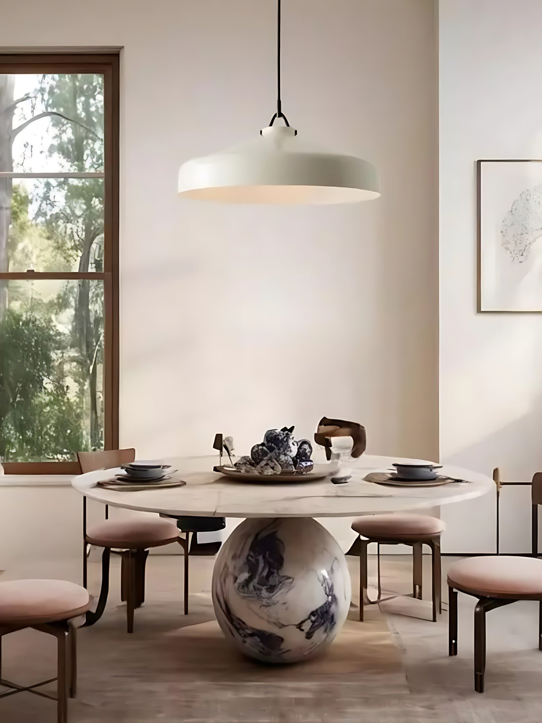 Hanton Nordic Metal Henry Pendant Light - Minimalist Glass And Metal Shade