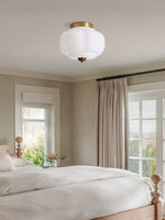 Load image into Gallery viewer, Retro Milk Semi Flush Mount Eloise Ceiling Light
