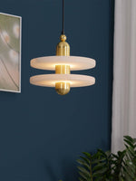 Load image into Gallery viewer, Disc Flying Saucer Marble Pendant Light
